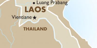के नक्शे की राजधानी लाओस 