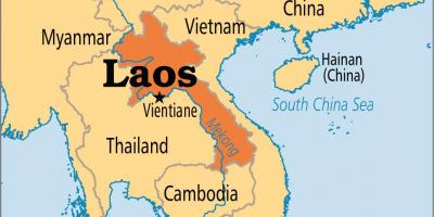 लाओस में देश दुनिया के नक्शे