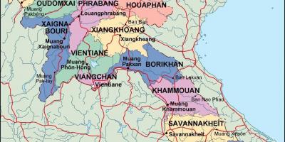 लाओस राजनीतिक नक्शा