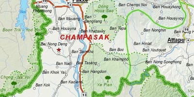 नक्शे के चम्पासैक लाओस