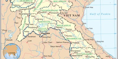 मानचित्र की सड़क लाओस
