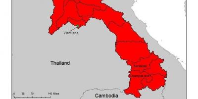 नक्शा लाओस के मलेरिया 